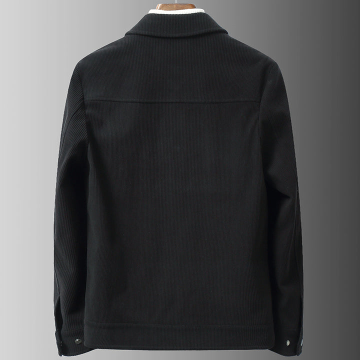 Herren Cordjacke mit Utility-Taschen und Druckknopfverschluss Echoarchiv