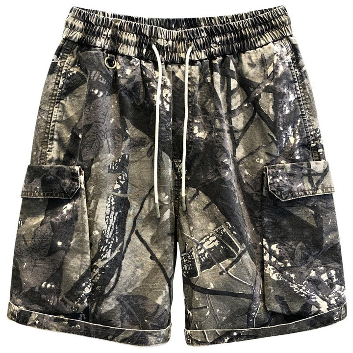 Herren Cargo-Shorts mit praktischem Camouflage-Muster und elastischem Bund Echoarchiv