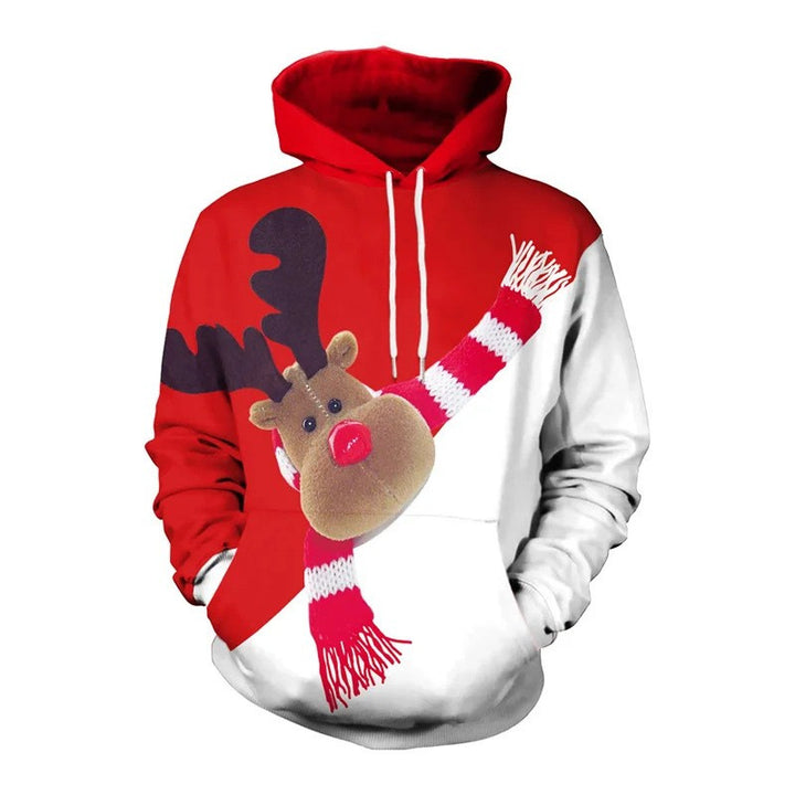 Damen Lustiger Kapuzenpullover mit Weihnachtsmotiv Echoarchiv