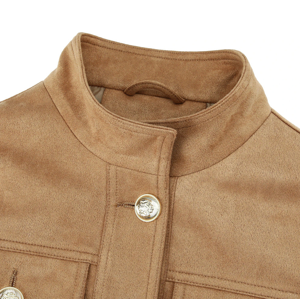 Damen Cropped Suede Jacke Echo Archiv