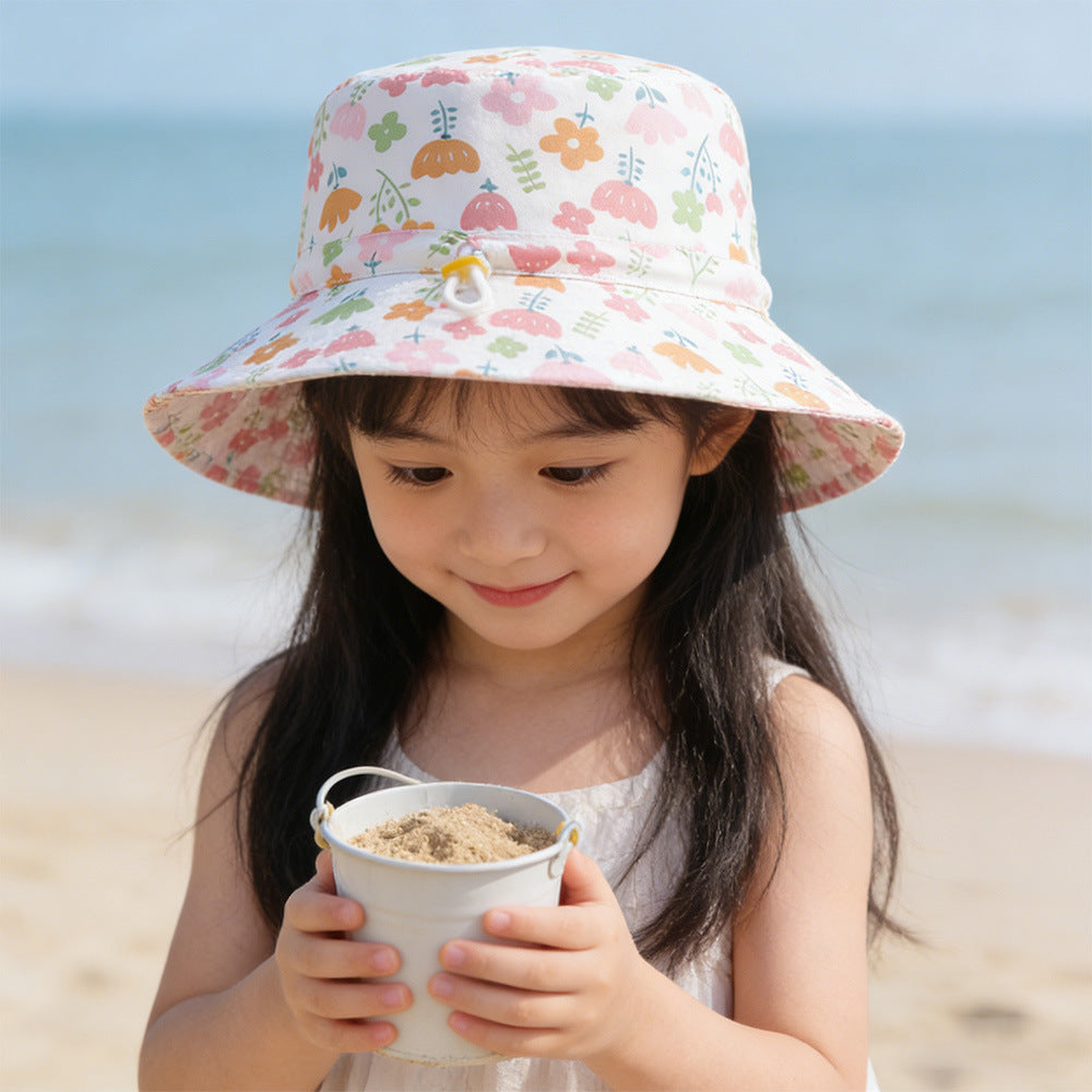 Unisex nan Sonnenhut für Kinder mit verstellbarem Kinnband, breiter Krempe und hohem UV-Schutz Echo Archiv