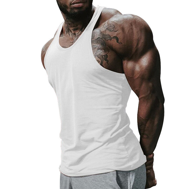 Herren atmungsaktives Fitness Tanktop mit Racerback-Design und körperbetontem Schnitt Echoarchiv