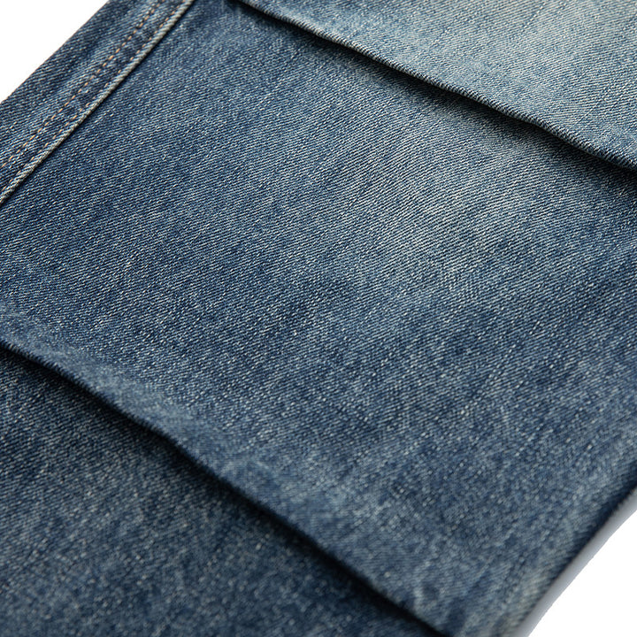Damen Weite Cropped-Jeans mit hohem Bund, gesteppten Knie-Panels und Kordelzugbund Echoarchiv