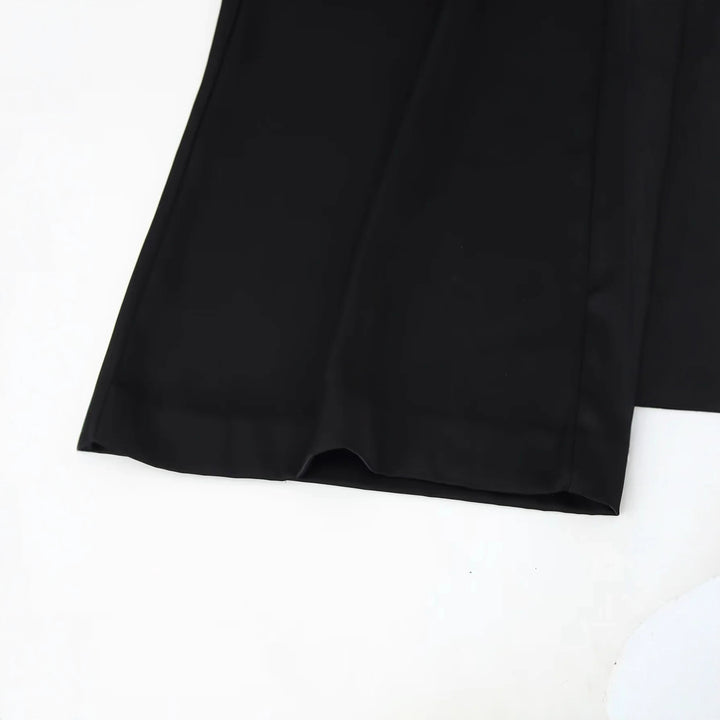 Damen Wickel-Palazzohose mit integriertem Rocklayer, hohem Bund und weitem Bein – Avélisse