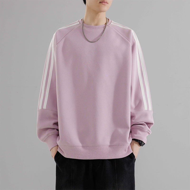 Herren sportliches Sweatshirt mit Raglanärmeln und stylischen Streifen Echoarchiv