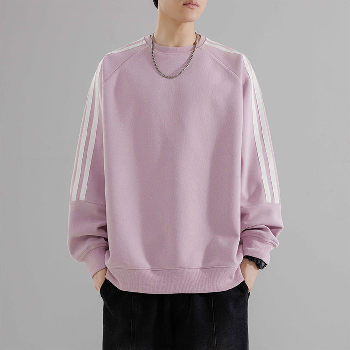 Herren sportliches Sweatshirt mit Raglanärmeln und stylischen Streifen Echoarchiv