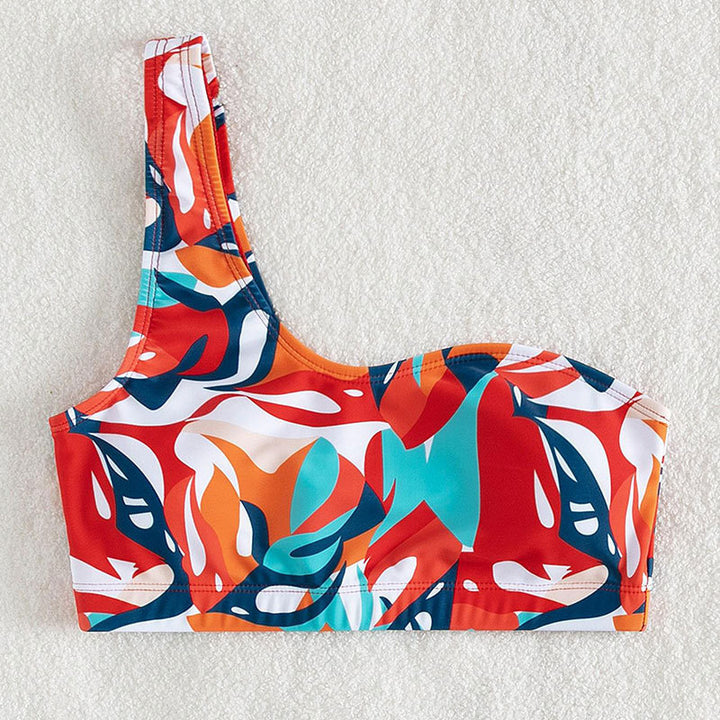 Damen asymmetrisches Bikini-Oberteil Echo Archiv
