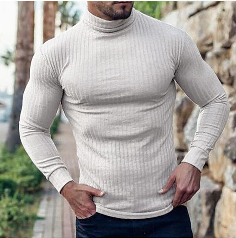Herren Rollkragenpullover aus Rippstrick Echoarchiv