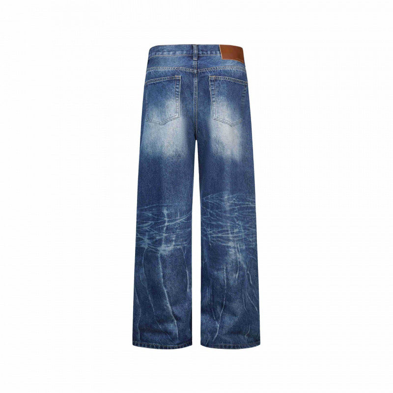 Damen Weitgeschnittene Highwaist-Jeans mit Used-Effekt, Distressed-Details und Fünf-Taschen-Schnitt Echo Archiv