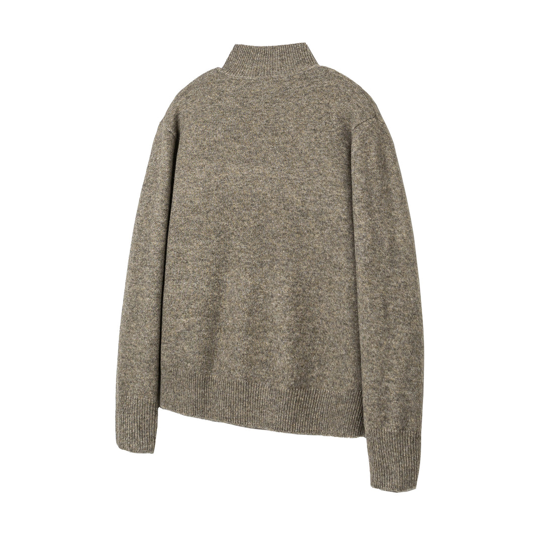 Damen Strick-Cardigan mit Stehkragen, durchgehender Knopfleiste und geripptem Saum Echoarchiv