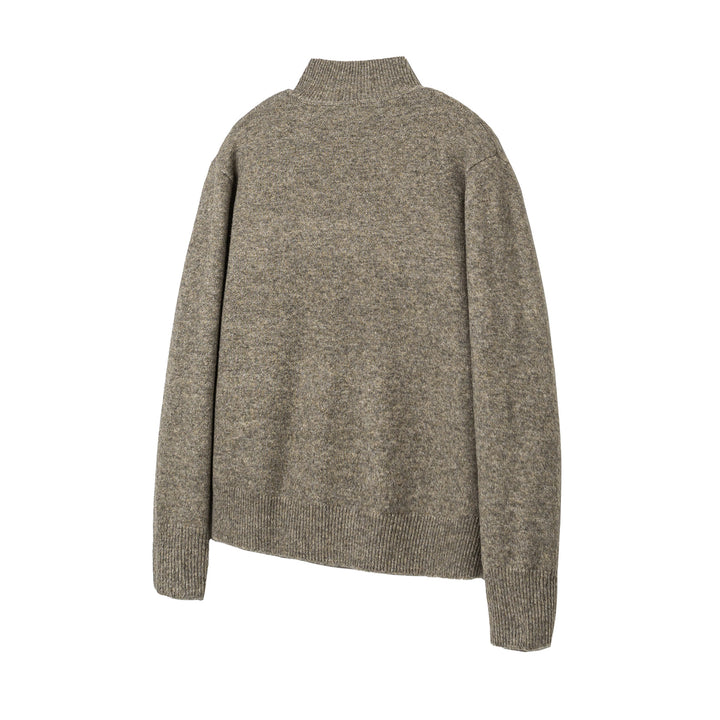 Damen Strick-Cardigan mit Stehkragen, durchgehender Knopfleiste und geripptem Saum Echoarchiv