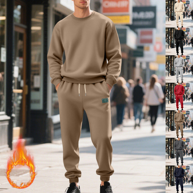 Herren lässiger Sweat-Anzug mit elastischem Bund und Kängurutaschen Echoarchiv
