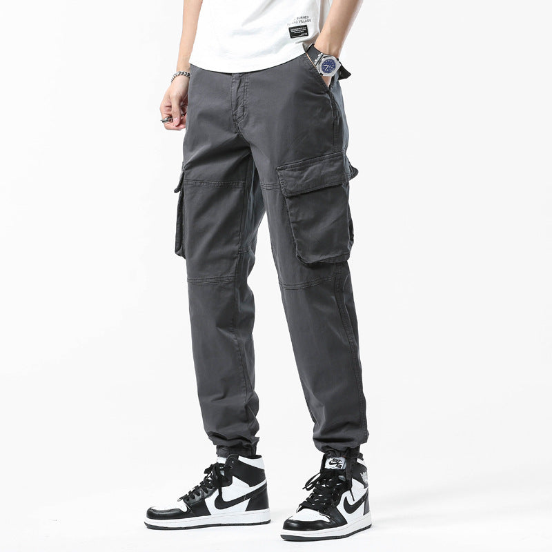 Herren Cargo-Joggerhose mit Kniepasse, elastischem Knöchelsaum und Großvolumigen Klappentaschen Echo Archiv
