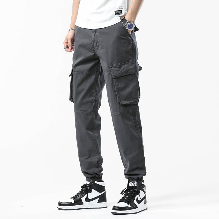 Herren Cargo-Joggerhose mit Kniepasse, elastischem Knöchelsaum und Großvolumigen Klappentaschen Echo Archiv