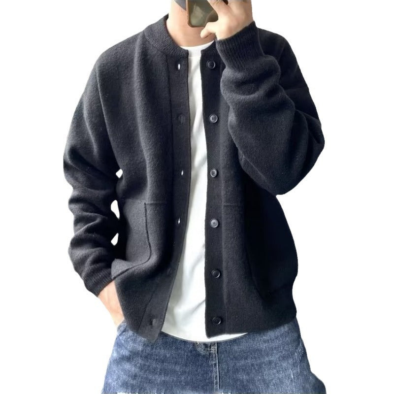 Herren Bequeme Strickjacke mit Knopfverschluss Echo Archiv