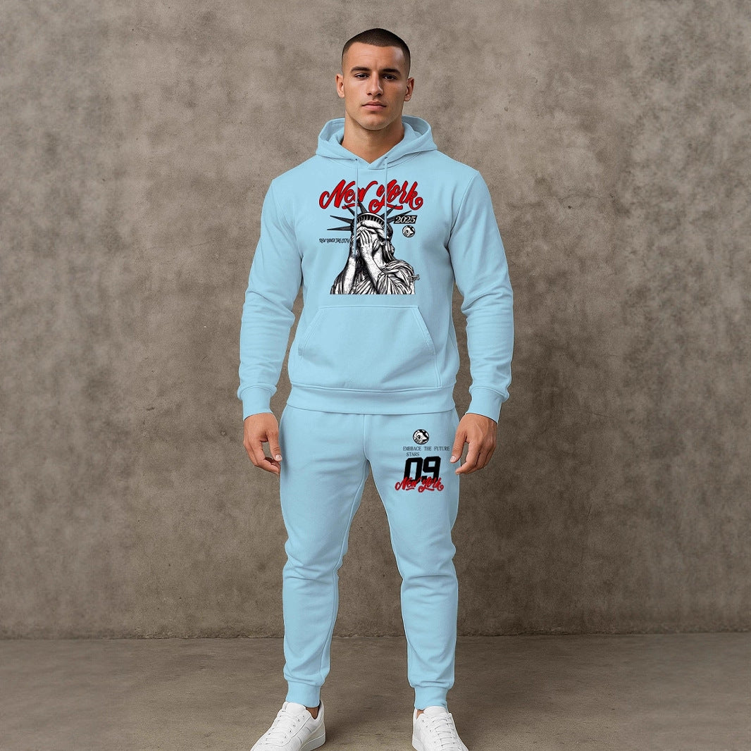 Herren lässiger Kapuzenpullover mit Hosen Echoarchiv