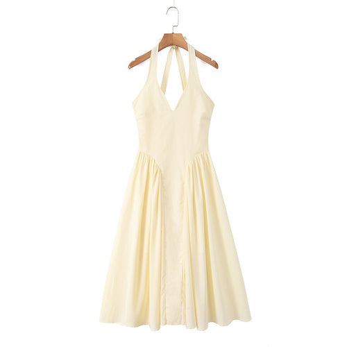 Damen Maxi-Kleid mit elegantem V-Ausschnitt und raffinierten Falten Echo Archiv