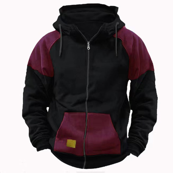Herren sportliche Kapuzenjacke mit modischen Kontrastdetails Echoarchiv