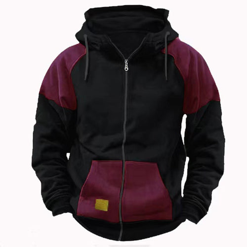 Herren sportliche Kapuzenjacke mit innovativem Farbdesign Echoarchiv