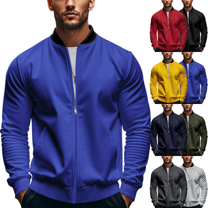 Herren sportliche Bomberjacke mit Reißverschluss und atmungsaktiven Einsätzen Echoarchiv