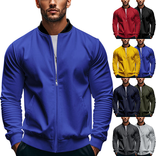 Herren sportliche Bomberjacke mit Reißverschluss und atmungsaktiven Einsätzen Echoarchiv