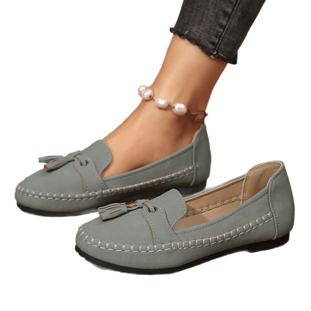 Damen  klassische Mokassin-Slipper mit Quasten und weichem Komfortfußbett Echo Archiv