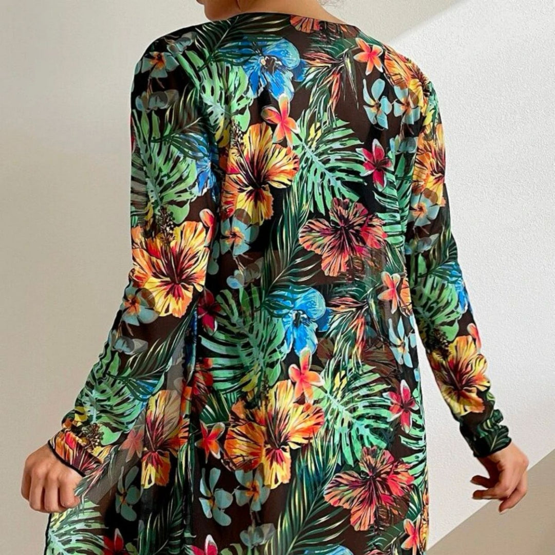 Damen Bikiniset mit floralem Überwurf Echo Archiv