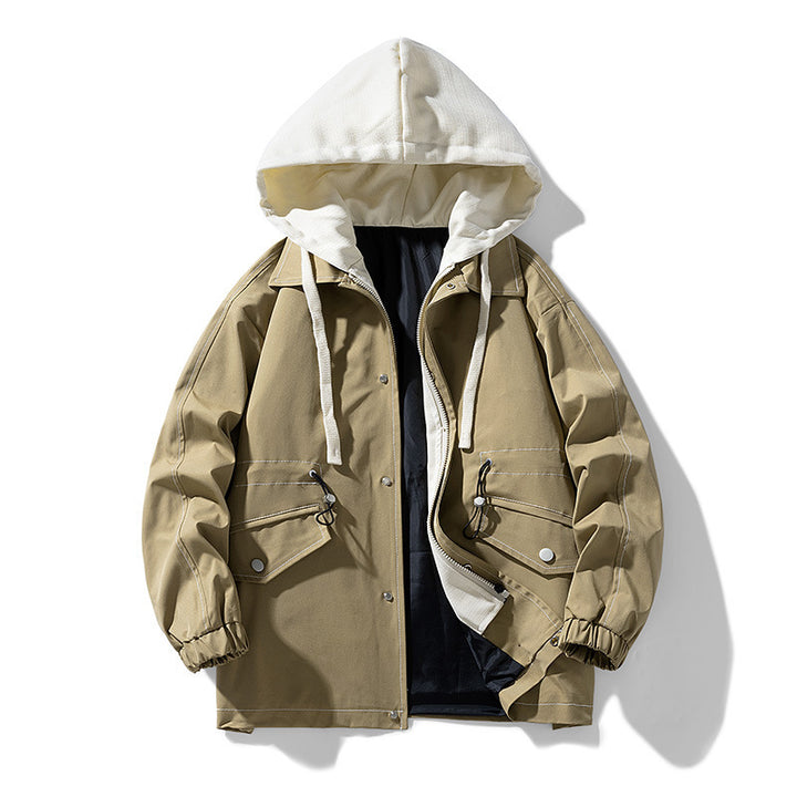 Herren Utility-Fieldjacke mit Kontrastkapuze, verstellbarem Saum und großen Pattentaschen Echo Archiv