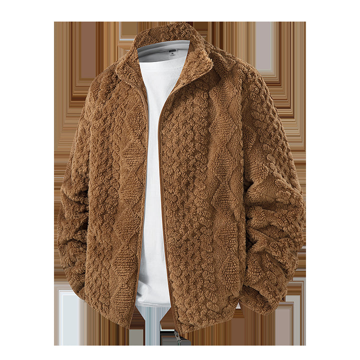 Herren Modische Fleecejacke mit hohem Kragen Echo Archiv