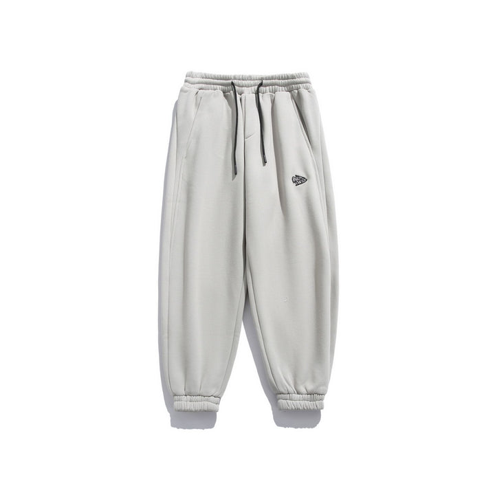 Unisex Locker geschnittene Fleece-Jogginghose mit Kordelzug, elastischem Saum und Eingrifftaschen Echoarchiv
