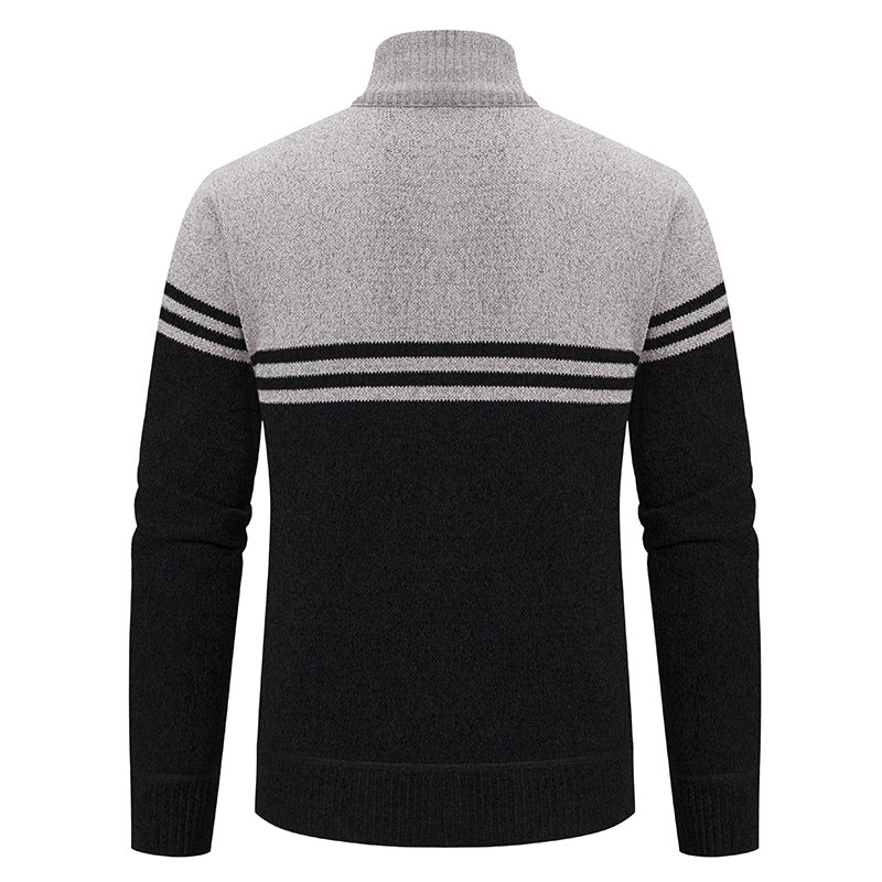 Herren Strickjacke mit hohem Kragen und Reißverschluss Echoarchiv