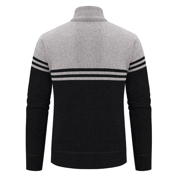 Herren Strickjacke mit hohem Kragen und Reißverschluss Echoarchiv