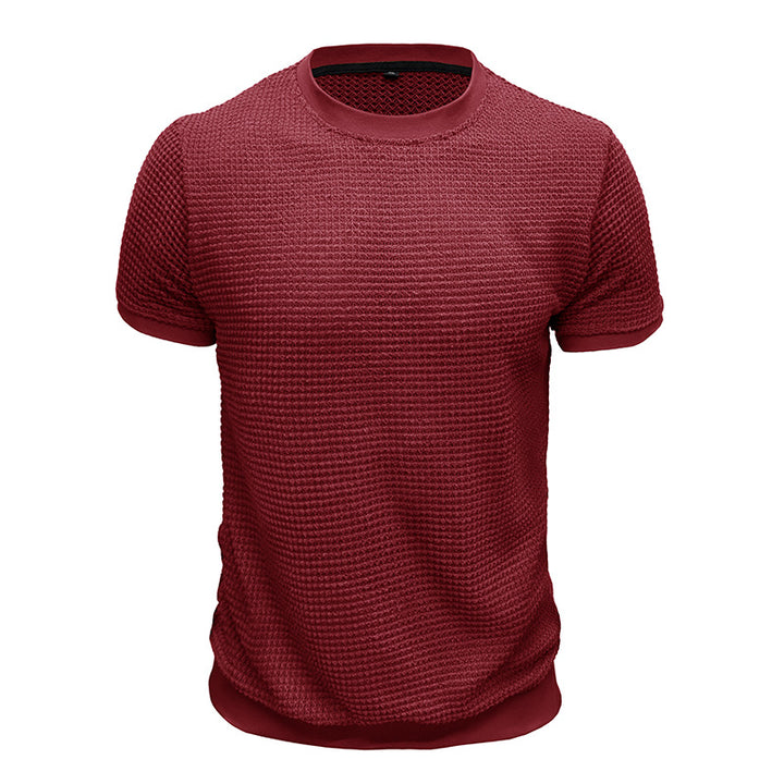 Herren Rundhalsshirt aus strukturiertem Material mit atmungsaktiven Eigenschaften Echoarchiv