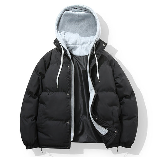 Herren wattierte Steppjacke mit integriertem Hoodie-Innenlayer und winddichter Außenlage Echo Archiv