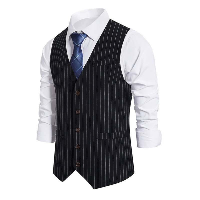 Herren elegante Anzugweste mit feinem Nadelstreifenmuster Echoarchiv