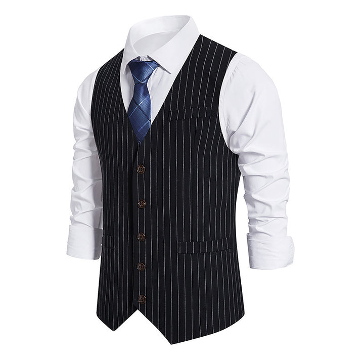 Herren elegante Anzugweste mit feinem Nadelstreifenmuster Echoarchiv