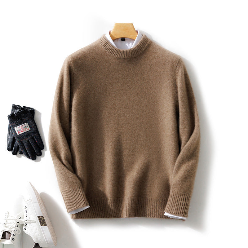 Herren Feiner Stehkragenpullover aus Kaschmir‑Blend mit gerippten Abschlüssen und schlanker Silhouette Echoarchiv