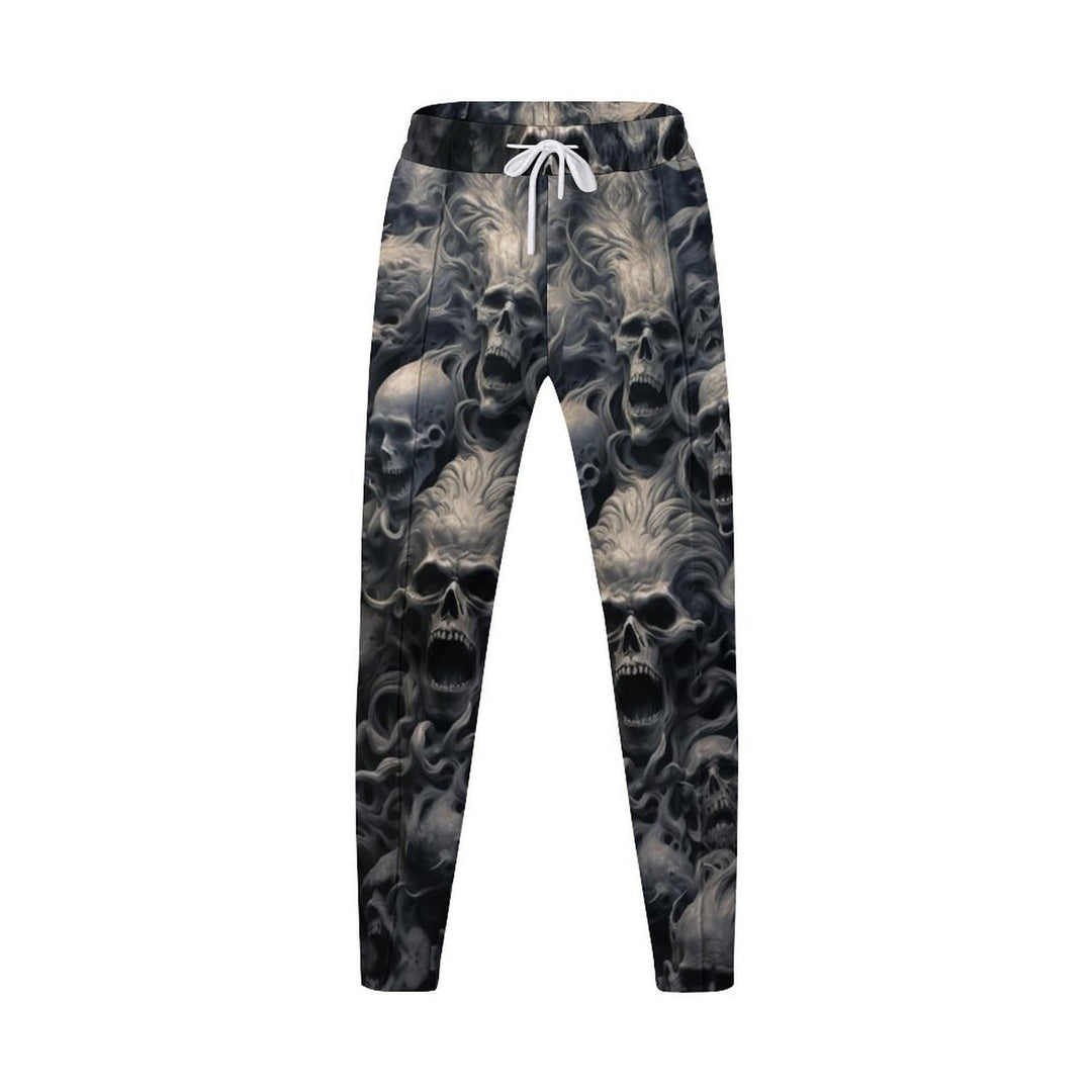 Herren lässige Jeanshose mit Totenkopf-Motiv Echoarchiv