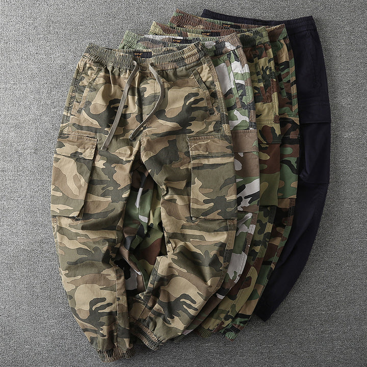 Herren Cargo-Jogginghose mit elastischem Bund, Kordelzug und aufgesetzten Taschen Echoarchiv