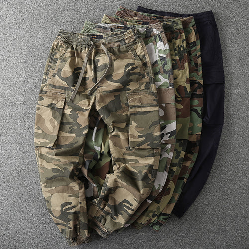 Herren Cargo-Jogginghose mit elastischem Bund, Kordelzug und aufgesetzten Taschen Echoarchiv