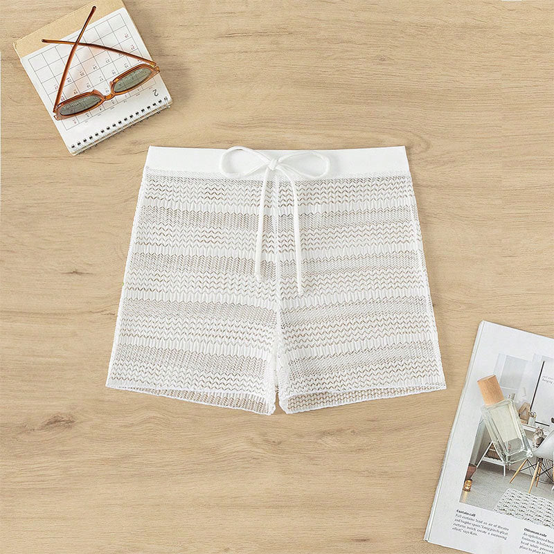 Damen Sportliche Badeshorts mit flexiblem Bund und modischem Wellenmuster Echo Archiv