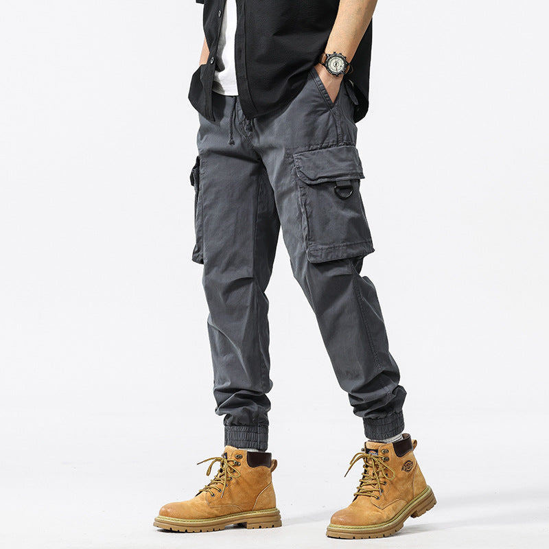 Herren Cargo-Jogginghose im Utility-Stil mit Elastikbund, Kordelzug und Multifachtaschen Echo Archiv