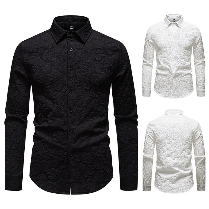 Herren Hemd mit strukturiertem Design Echoarchiv