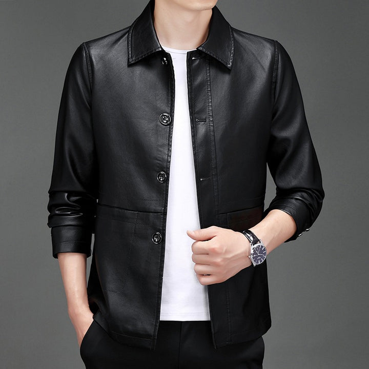 Herren Modische Echtlederjacke Echo Archiv