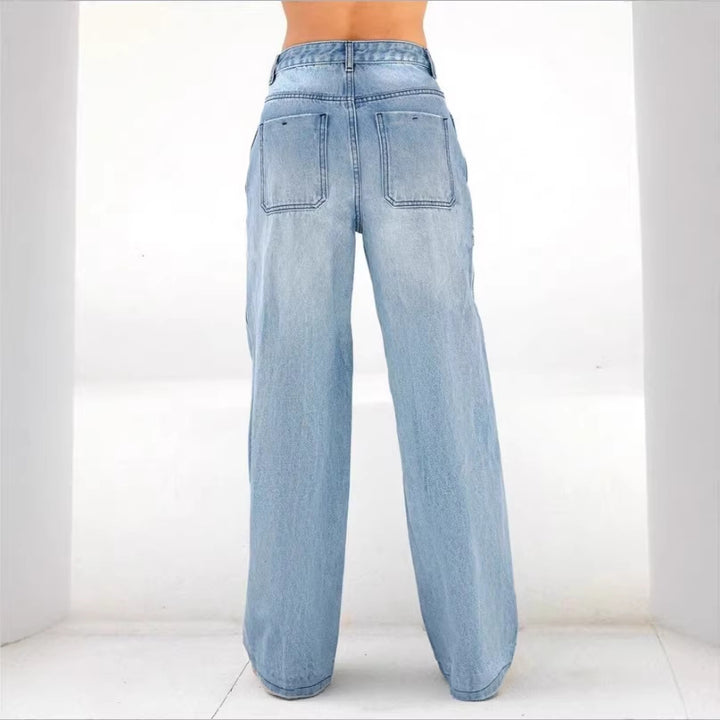 Damen weite High-Waist Jeanshose im Palazzo-Stil Echo Archiv