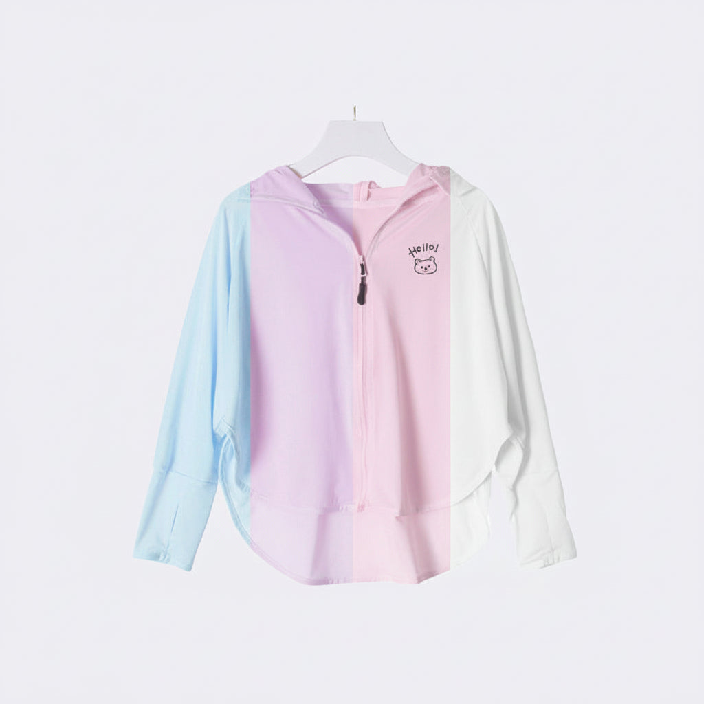Kinder UV-Schutzjacke mit Kapuze und atmungsaktiven Eigenschaften Echo Archiv