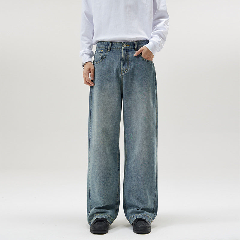 Herren Weite Vintage-Denim-Jeans mit mittelhoher Taille und weitem Bein Echo Archiv