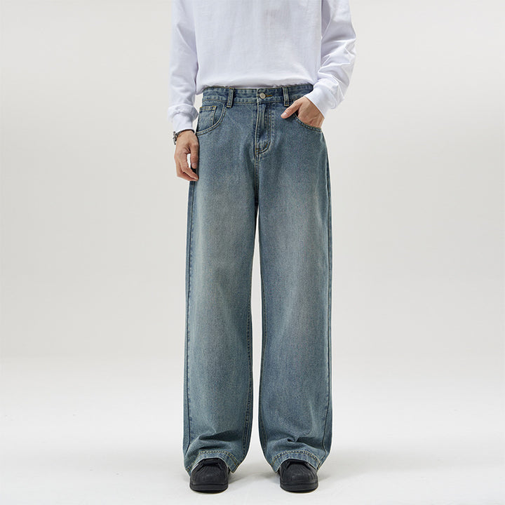 Herren Weite Vintage-Denim-Jeans mit mittelhoher Taille und weitem Bein Echo Archiv