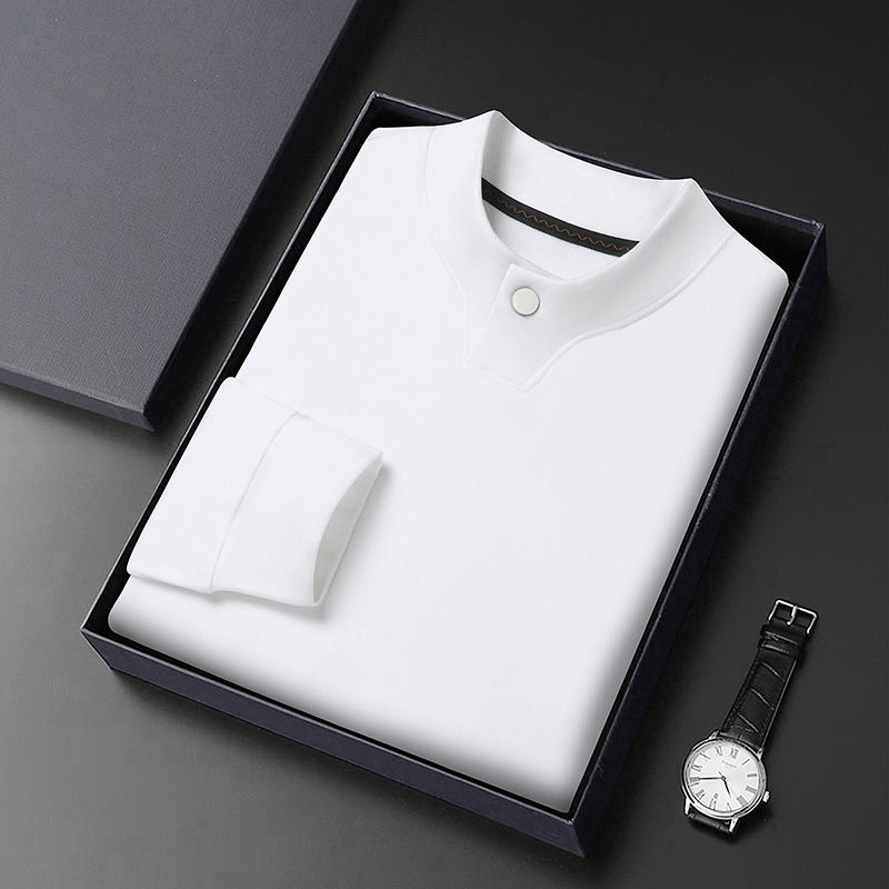 Herren Poloshirt mit modernem Stehkragen und eleganter Knopfleiste Echoarchiv