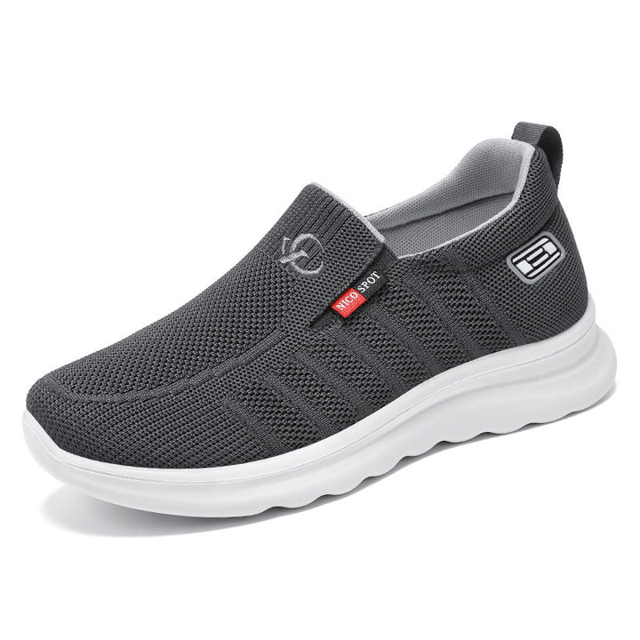 Herren nan atmungsaktiver Slip-On Strick-Freizeitschuh mit elastischem Einstieg, gepolsterter Komfortsohle und rutschfester Wellenlaufsohle Echo Archiv